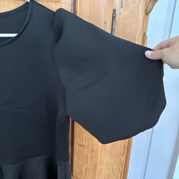 80's Style Custom Dress Puffy Sleeves/Fitted Bodice Size Large Whimsigoth Goth - Picture 2 of 9